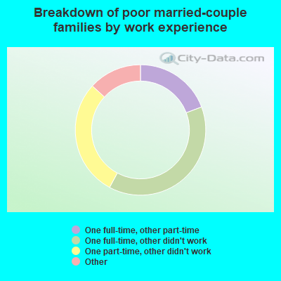 Breakdown of poor married-couple families by work experience