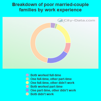 Breakdown of poor married-couple families by work experience