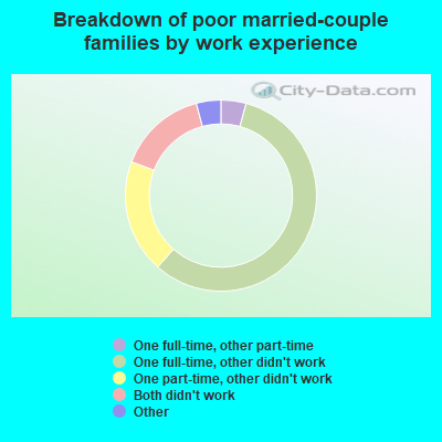 Breakdown of poor married-couple families by work experience