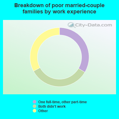 Breakdown of poor married-couple families by work experience