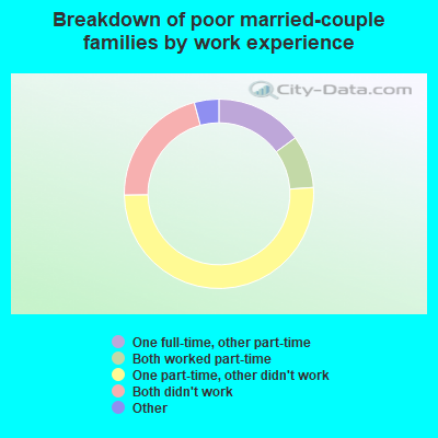 Breakdown of poor married-couple families by work experience