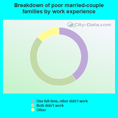 Breakdown of poor married-couple families by work experience