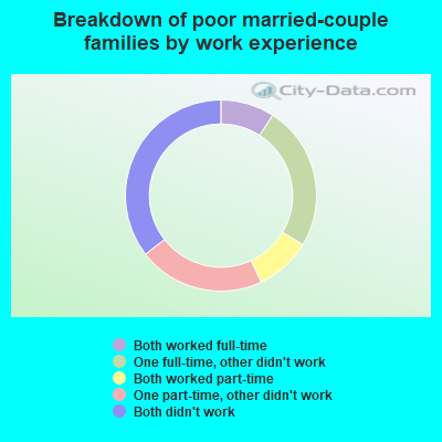 Breakdown of poor married-couple families by work experience