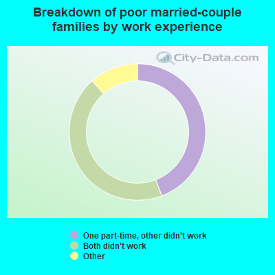 Breakdown of poor married-couple families by work experience