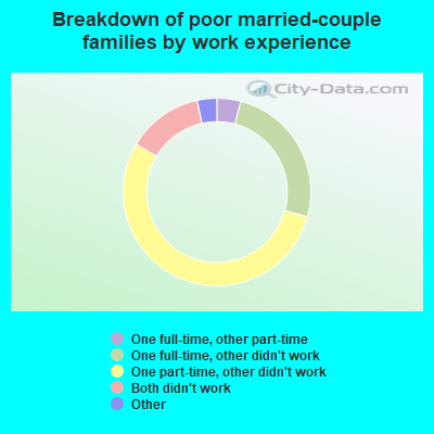 Breakdown of poor married-couple families by work experience