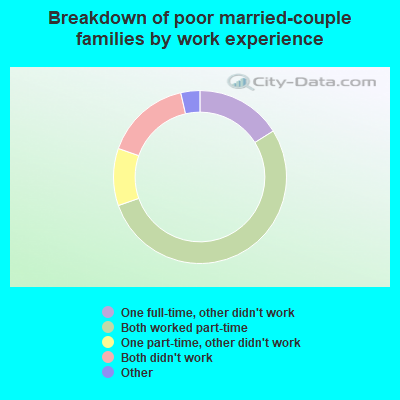 Breakdown of poor married-couple families by work experience