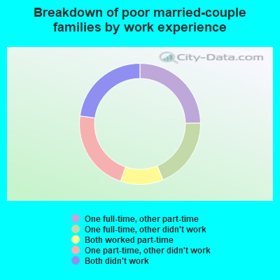 Breakdown of poor married-couple families by work experience