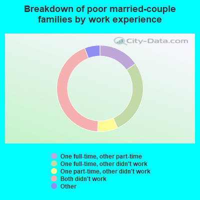 Breakdown of poor married-couple families by work experience