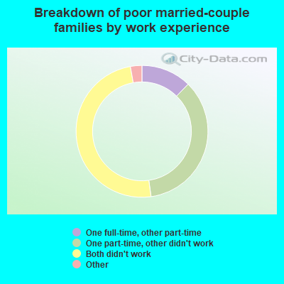 Breakdown of poor married-couple families by work experience