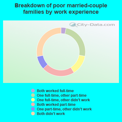 Breakdown of poor married-couple families by work experience