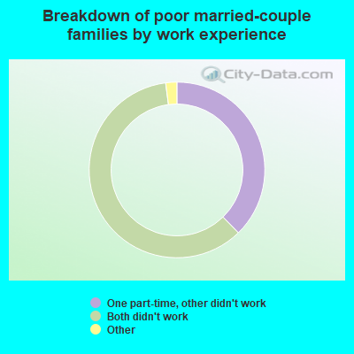 Breakdown of poor married-couple families by work experience