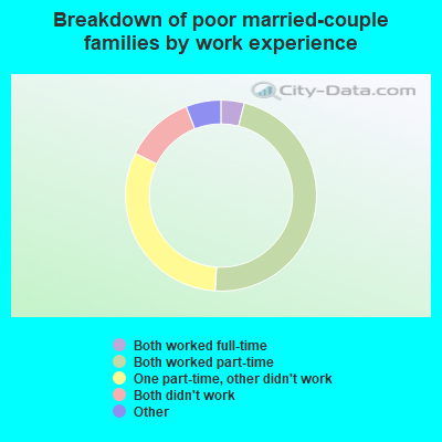 Breakdown of poor married-couple families by work experience