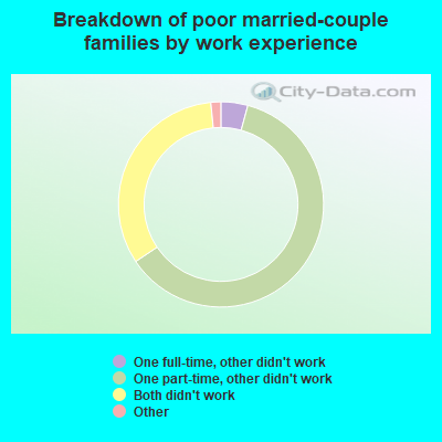 Breakdown of poor married-couple families by work experience