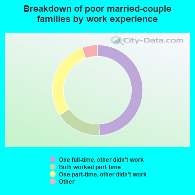 Breakdown of poor married-couple families by work experience