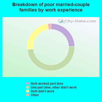 Breakdown of poor married-couple families by work experience