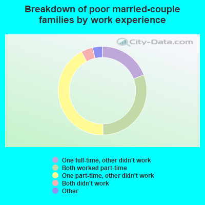 Breakdown of poor married-couple families by work experience