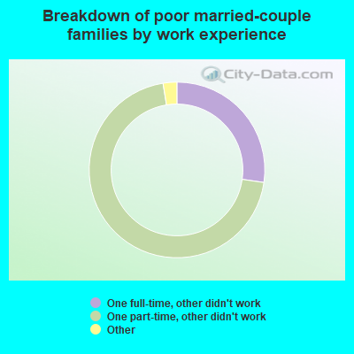 Breakdown of poor married-couple families by work experience