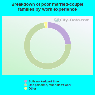 Breakdown of poor married-couple families by work experience