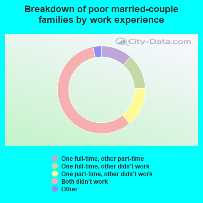 Breakdown of poor married-couple families by work experience