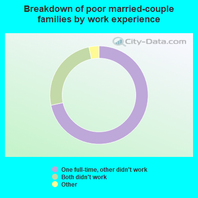 Breakdown of poor married-couple families by work experience