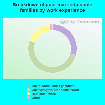 Breakdown of poor married-couple families by work experience