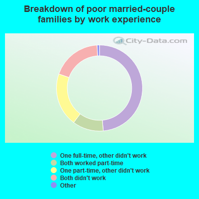 Breakdown of poor married-couple families by work experience