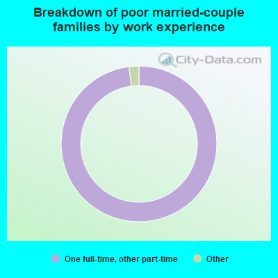 Breakdown of poor married-couple families by work experience