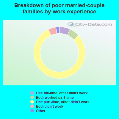 Breakdown of poor married-couple families by work experience