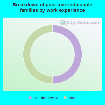 Breakdown of poor married-couple families by work experience