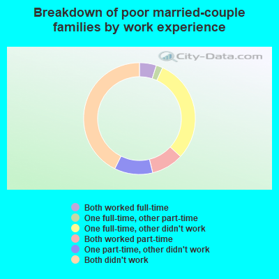 Breakdown of poor married-couple families by work experience