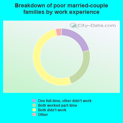 Breakdown of poor married-couple families by work experience