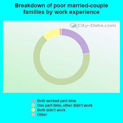 Breakdown of poor married-couple families by work experience