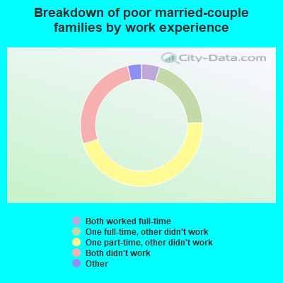 Breakdown of poor married-couple families by work experience