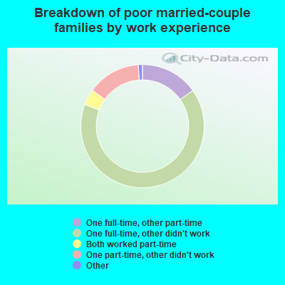 Breakdown of poor married-couple families by work experience