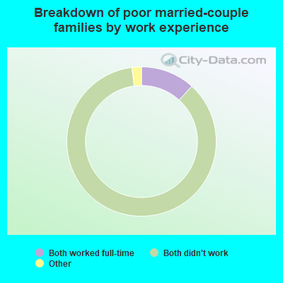 Breakdown of poor married-couple families by work experience