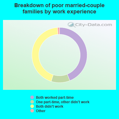 Breakdown of poor married-couple families by work experience