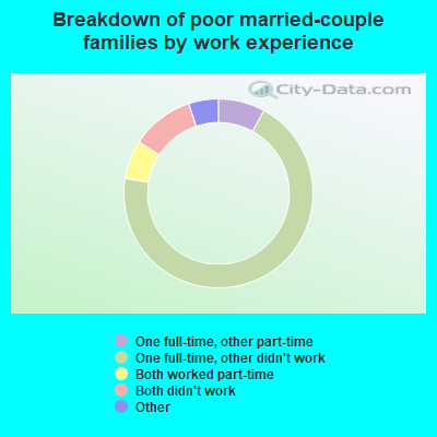 Breakdown of poor married-couple families by work experience