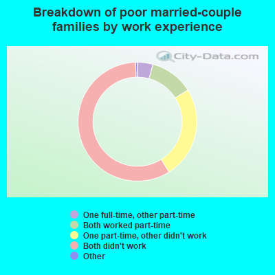 Breakdown of poor married-couple families by work experience