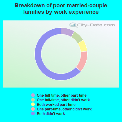 Breakdown of poor married-couple families by work experience