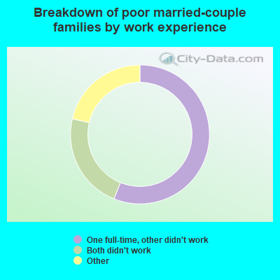 Breakdown of poor married-couple families by work experience