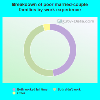 Breakdown of poor married-couple families by work experience