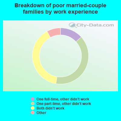 Breakdown of poor married-couple families by work experience