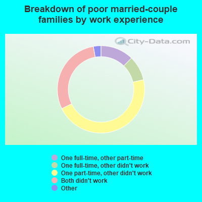 Breakdown of poor married-couple families by work experience