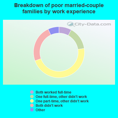 Breakdown of poor married-couple families by work experience