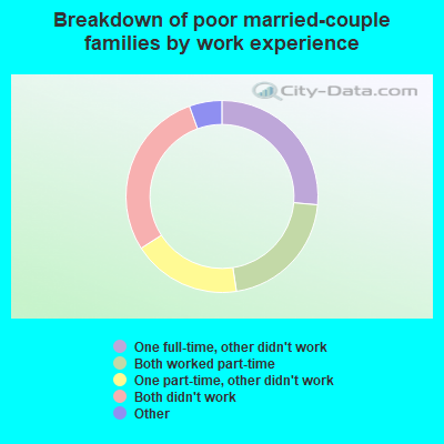 Breakdown of poor married-couple families by work experience