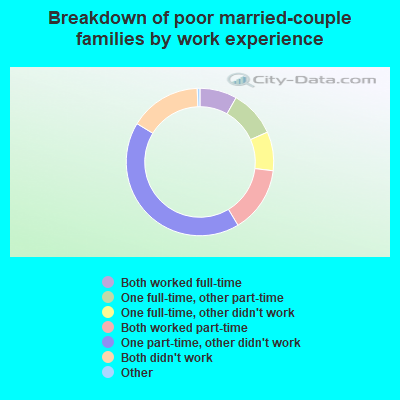 Breakdown of poor married-couple families by work experience