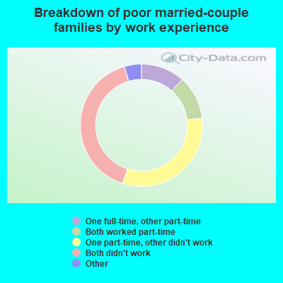 Breakdown of poor married-couple families by work experience