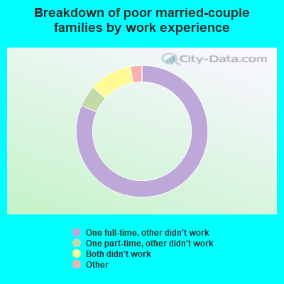 Breakdown of poor married-couple families by work experience