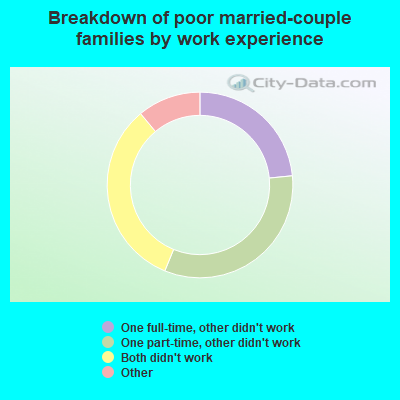 Breakdown of poor married-couple families by work experience