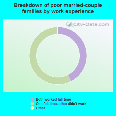 Breakdown of poor married-couple families by work experience